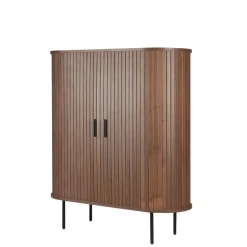 Ovales Highboard mit Schiebetüren - Arura