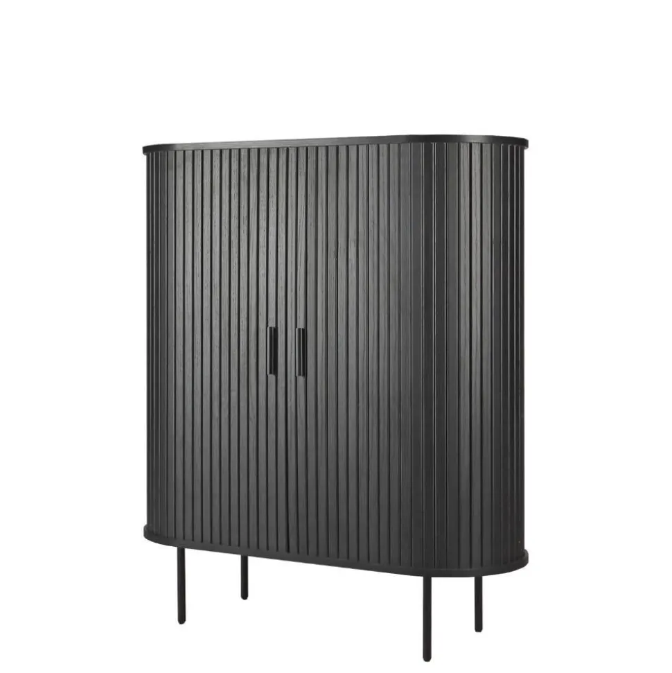 Ovales Schiebetüren-Highboard im Retro Design - Lurymav