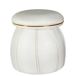 Pilz Design Hocker in Cremeweiß - Caio