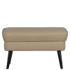Plüsch Hocker in Beige - Williams