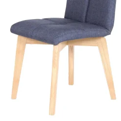 Polster Esszimmerstuhl Wrexham in Blau (2er Set)