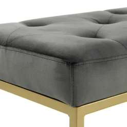 Polsterbank in Grau und Gold - Melona