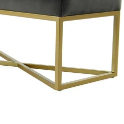 Polsterbank in Grau und Gold - Melona