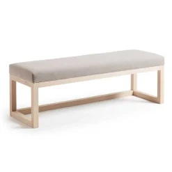 Polsterbank Materra in Beige mit Holz-Gestell