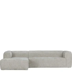 Polsterecke aus Strukturstoff Beige - Pulany