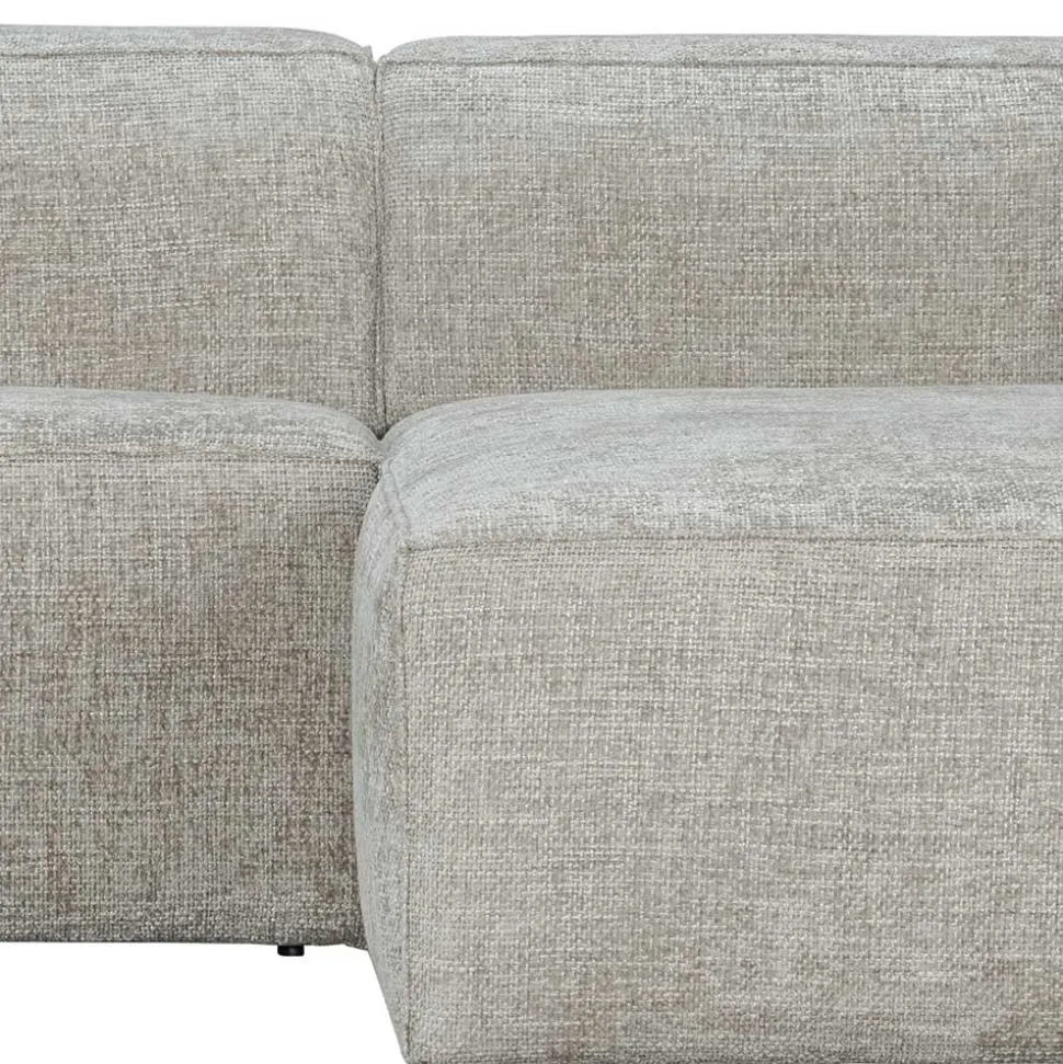Polsterecke aus Strukturstoff Beige - Pulany