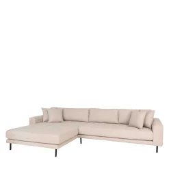 Polsterecke in Beige Stoff - Pogarana