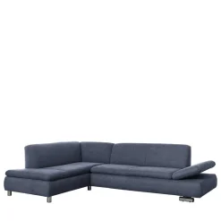 Polsterecke in Blau mit Chrom - Lex