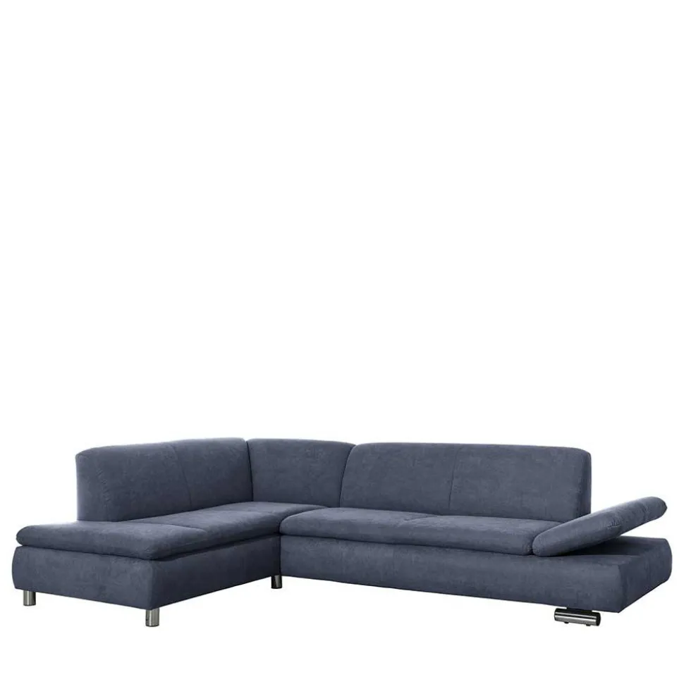 Polsterecke in Blau mit Chrom - Lex