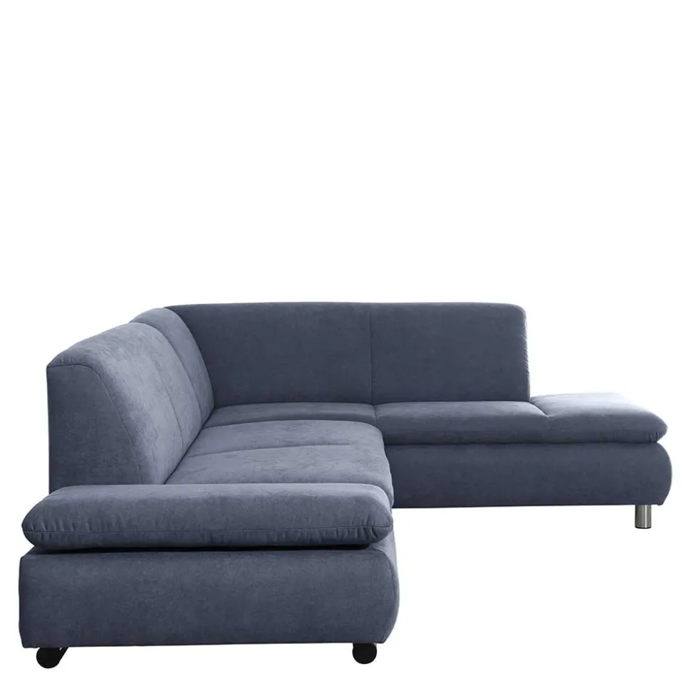 Polsterecke in Blau mit Chrom - Lex