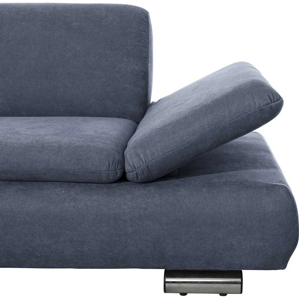 Polsterecke in Blau mit Chrom - Lex
