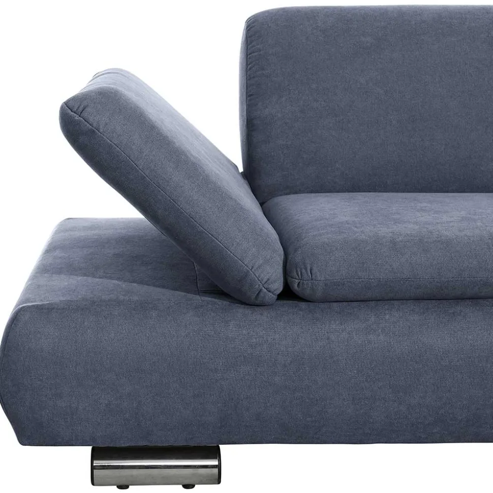 Polsterecke in Blau mit Chrom - Lex