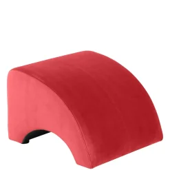 Polsterhocker aus rotem Samtvelours - Haniata