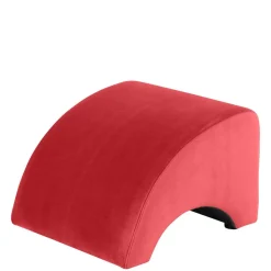 Polsterhocker aus rotem Samtvelours - Haniata