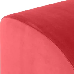 Polsterhocker aus rotem Samtvelours - Haniata