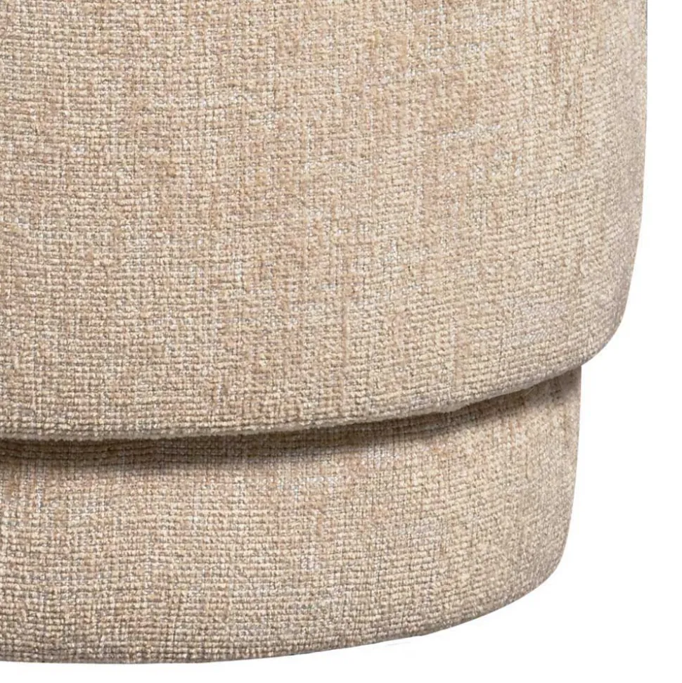 Polsterhocker in Beige Chenille - Felda