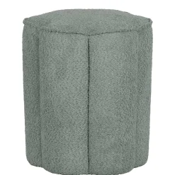 Polsterhocker in Blaugrau Boucle - Ruffos (2er Set)