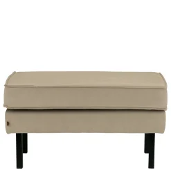 Polsterhocker in Khaki Samt - Afeiro