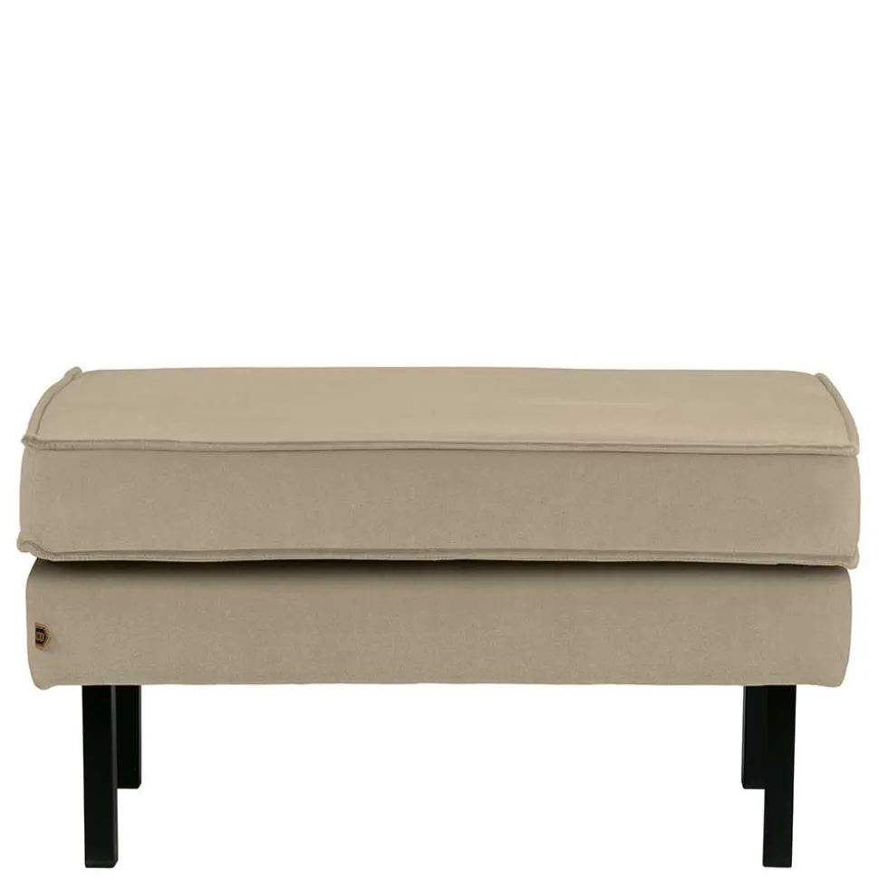 Polsterhocker in Khaki Samt - Afeiro