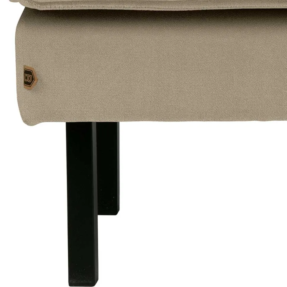 Polsterhocker in Khaki Samt - Afeiro