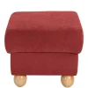 Polsterhocker in Terracotta und Buche - Jamey