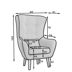 Polstersessel im Skandi Design - Braylin