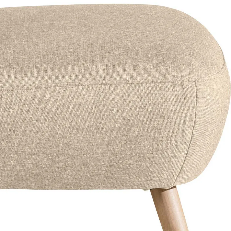 Polstersessel in Beige Webstoff - Hooka