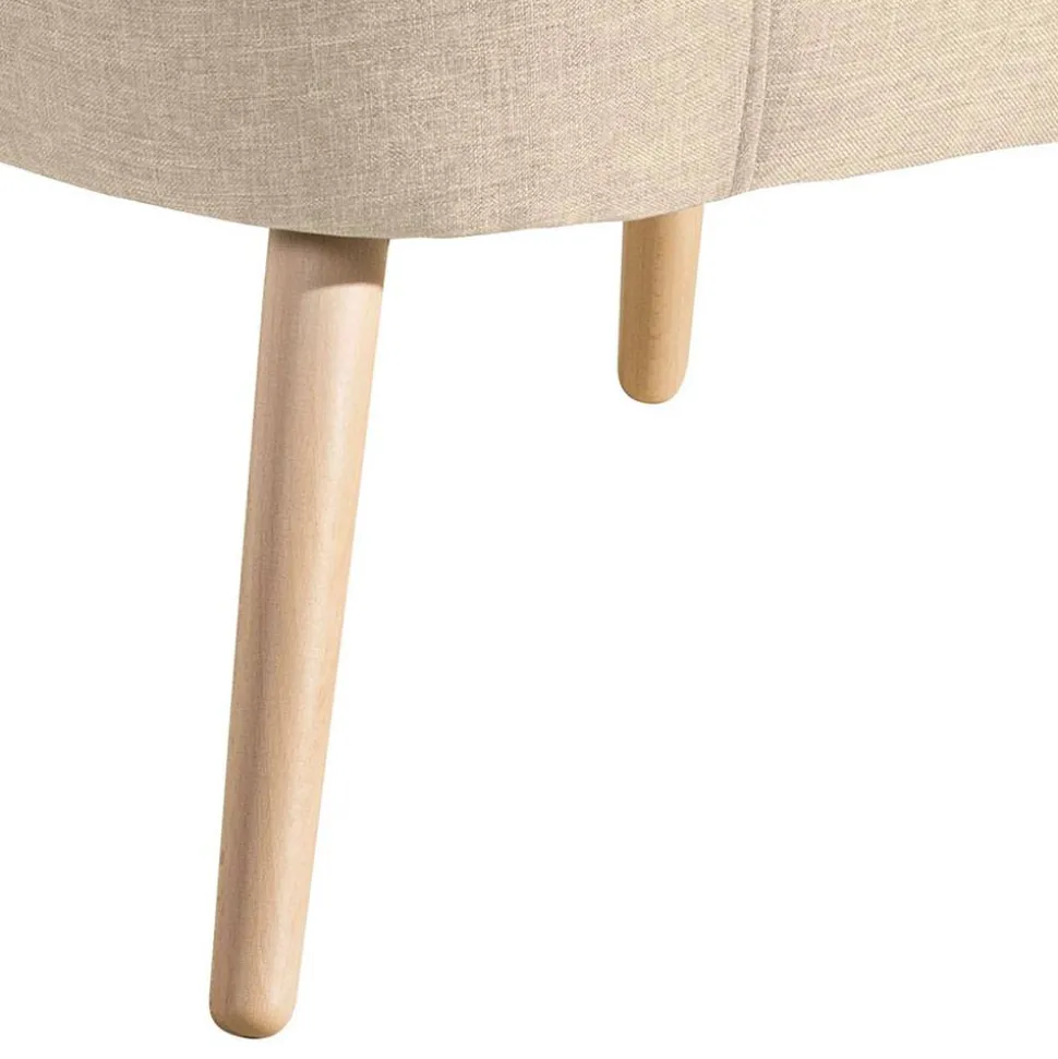 Polstersessel in Beige Webstoff - Hooka