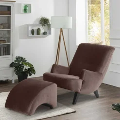 Polstersessel in Braun mit Schwarz - Vastonia