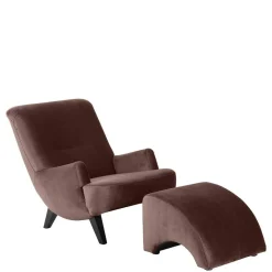 Polstersessel in Braun mit Schwarz - Vastonia