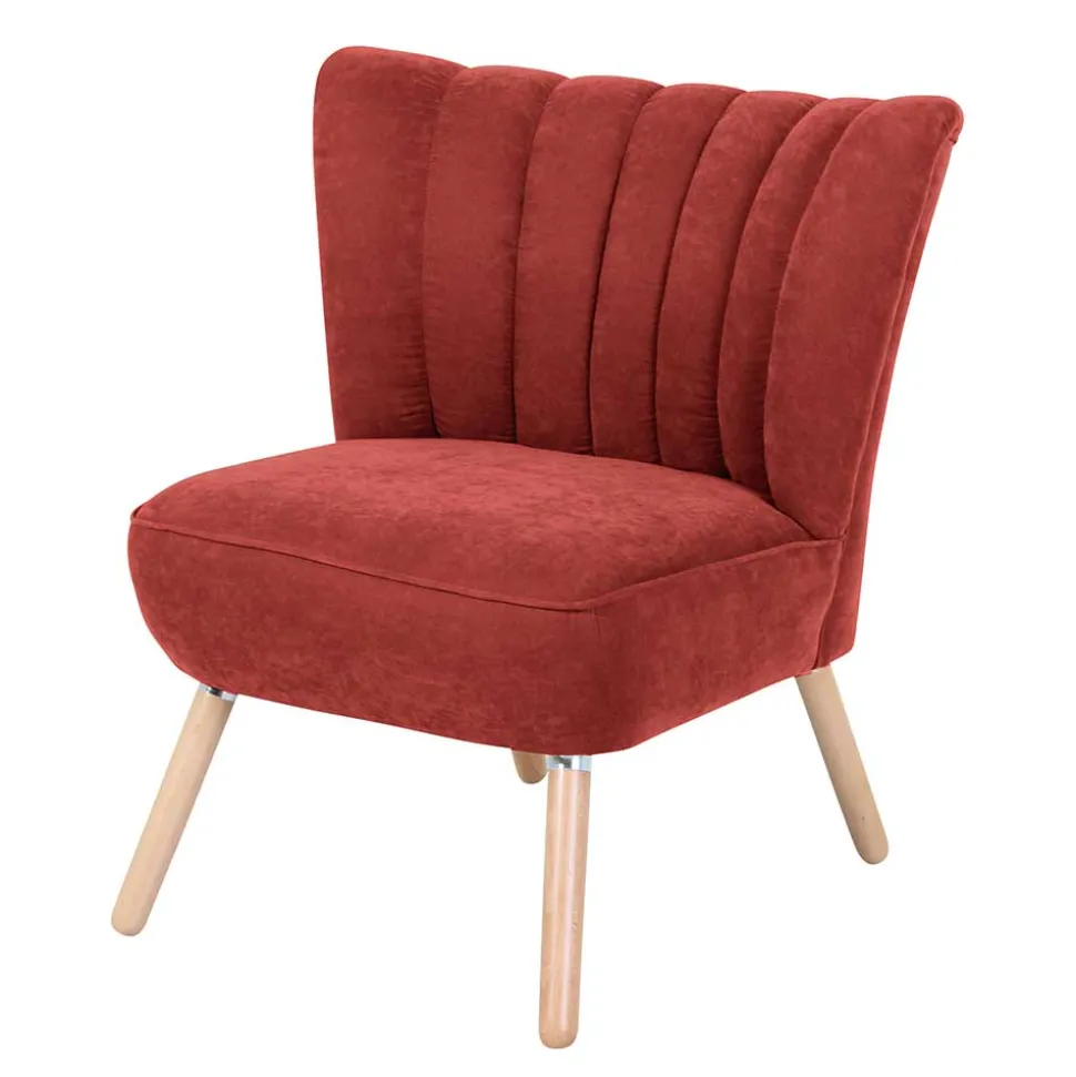 Polstersessel in Terracotta Velours - Iceline