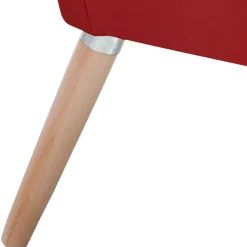 Polstersessel in Ziegelrot Samtvelours - Vosina