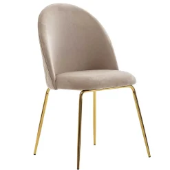 Polsterstühle in Beige & Gold - Labelsio (2er Set)