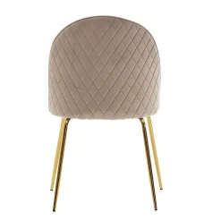 Polsterstühle in Beige & Gold - Labelsio (2er Set)