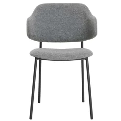 Polsterstühle in Dunkelgrau Boucle - Ciribati (2er Set)