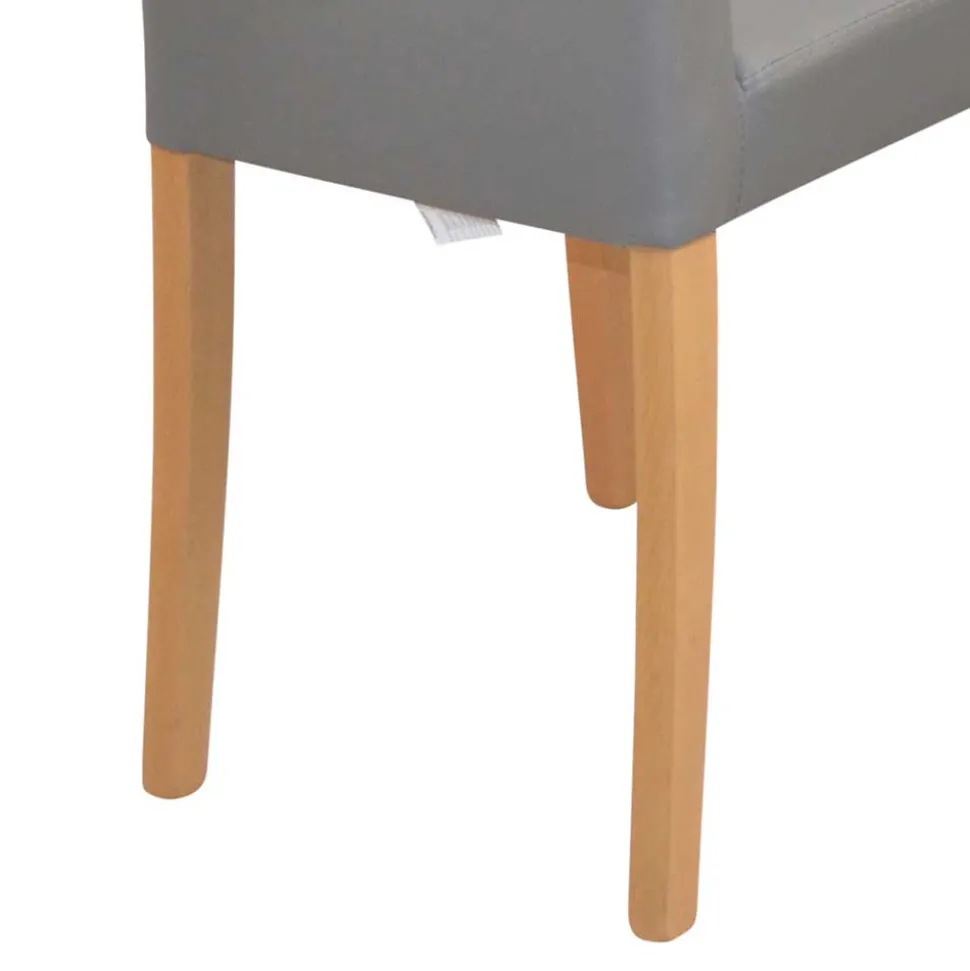 Polsterstühle in Grau & Eiche - Pelago (2er Set)