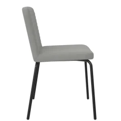Polsterstühle in Grau und Schwarz - Semrosa (2er Set)