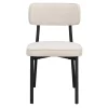 Polsterstuhl in Creme & Schwarz - Jeffa (2er Set)