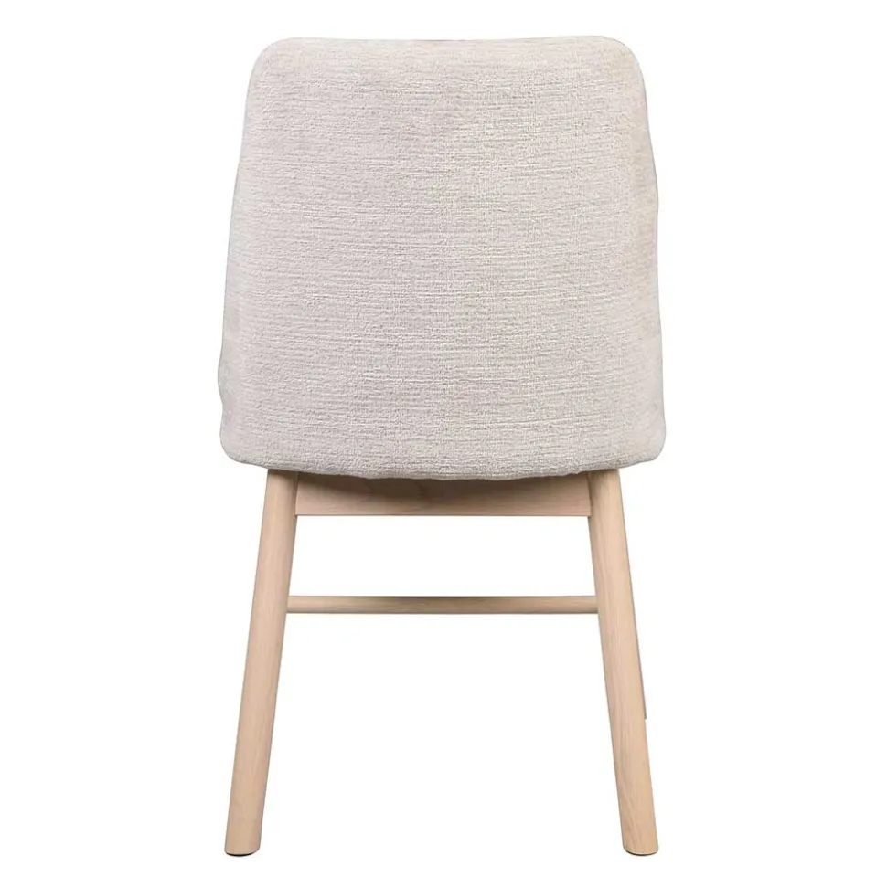 Polsterstuhl in Creme Strukturstoff - Peppino (2er Set)
