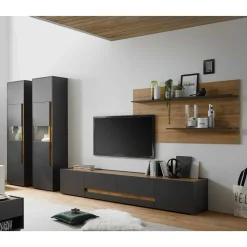 Preiswerte Anbauwand modern - Ahilav (vierteilig)