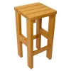 Quadrat Barhocker aus Kiefer Massivholz - Malte