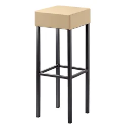 Quadratischer Barhocker in Beige - Longford