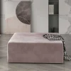 Quadratischer Couchhocker in Altrosa - Danzante