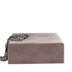 Quadratischer Couchhocker in Altrosa - Danzante