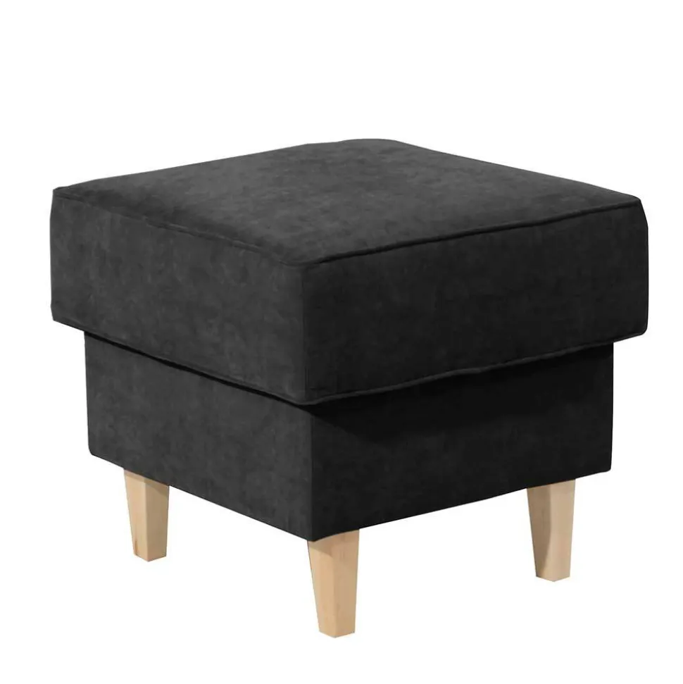 Quadratischer Couchhocker aus Velours - Lirionica