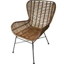 Rattan Esszimmerstuhl Abazi mit Armlehnen
