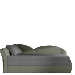 Recamiere Bettcouch in Hellgrau und Grau - Seymour