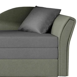 Recamiere Bettcouch in Hellgrau und Grau - Seymour