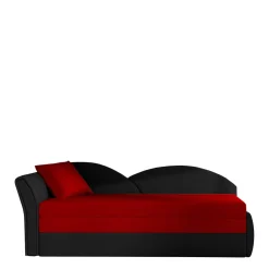Recamiere mit Bettfunktion in Rot und Schwarz - Domenicus