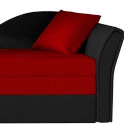 Recamiere mit Bettfunktion in Rot und Schwarz - Domenicus